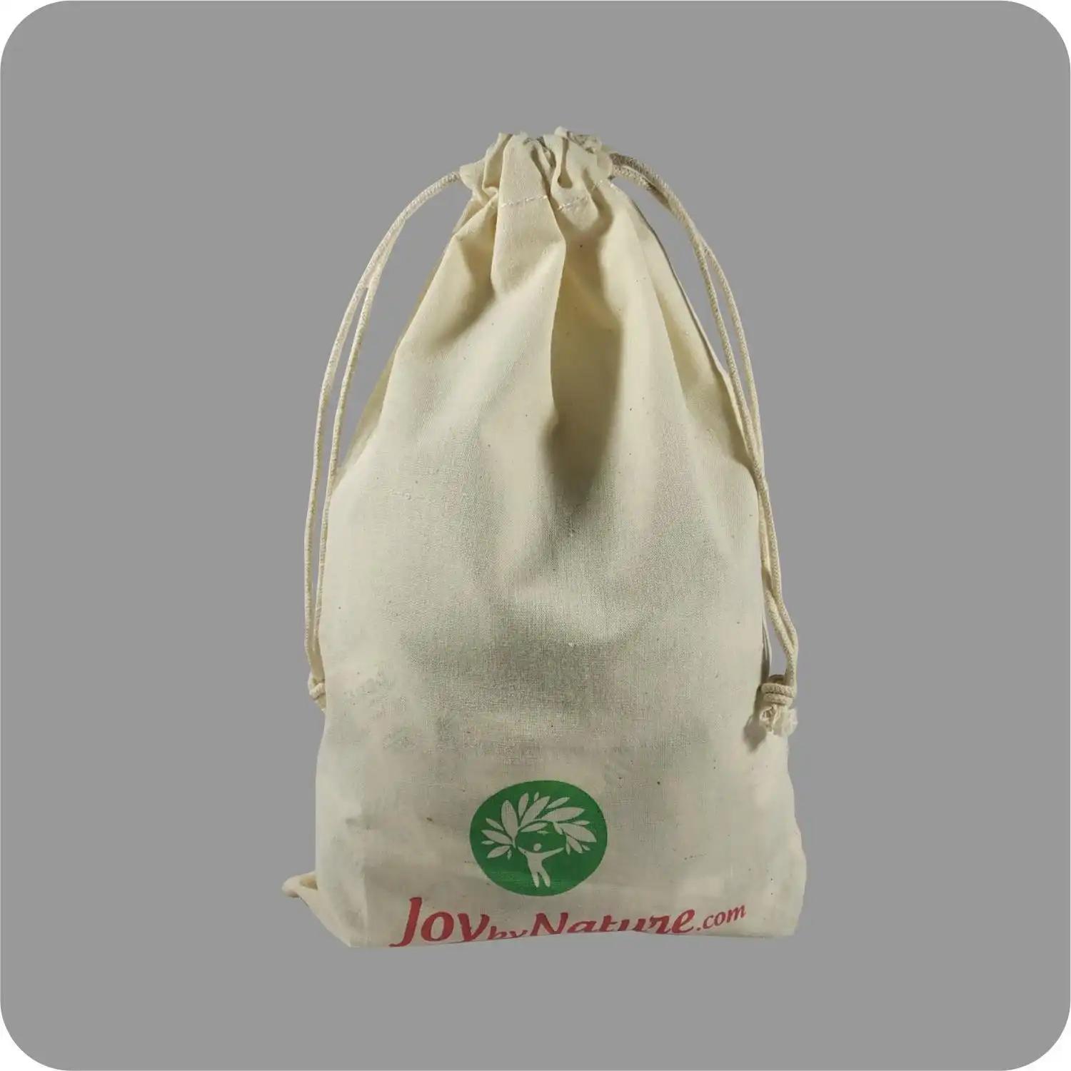 8x10 Inch Fine Quality 100% Cotton Drawstring Pouch (Pack of 50)