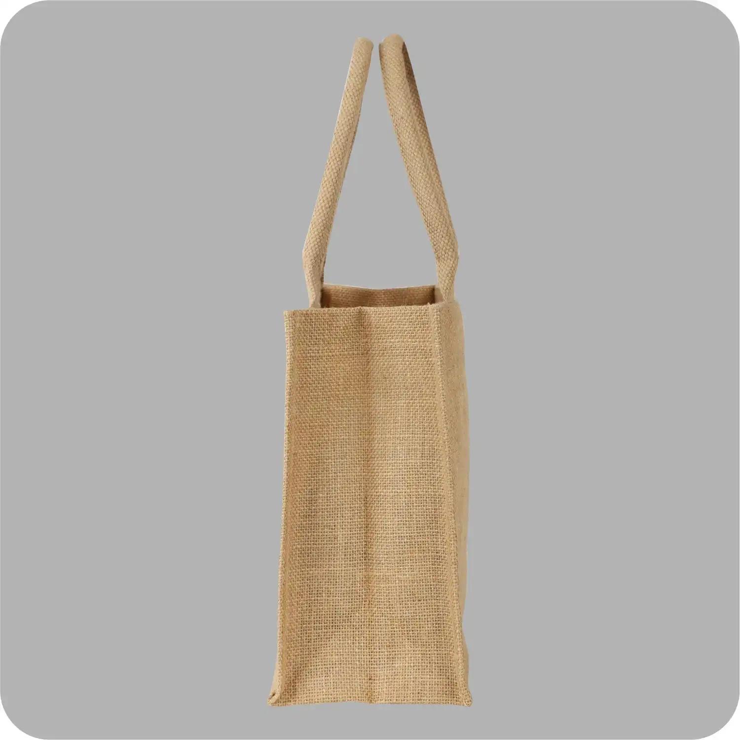 Rectangular Shaped, Made of pure Jute Carry Bags for Versatile Use
