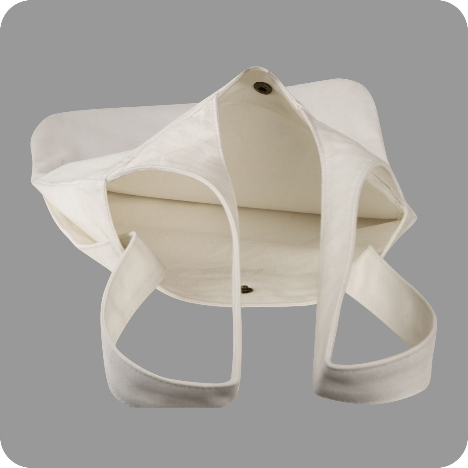 Cotton Fiber , Shoulder / Hand Canvas Bags with Tich Button Closure